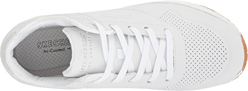 Skechers Uno- Stand On Air, Zapatillas, Multicolor (Wht Black Durabuck), 36 EU