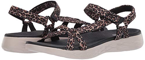 Skechers Women's On-The-go 600-140152 Sport Sandal, Leopard, Numeric_12