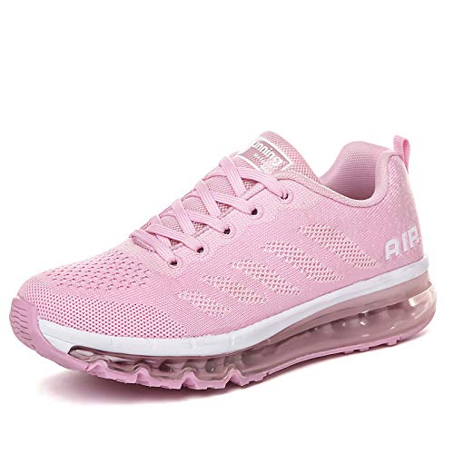 Smarten Zapatillas de Running Hombre Mujer Air Correr Deportes Calzado Verano Comodos Zapatillas Sport Pink 39 EU