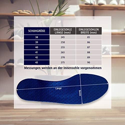 Sneakers de Gamuza Unisexo - Zapatos de Hombre & Mujer & Adolescentes - Calzado informal - Cómodo - Ligero - Para Caminar en Clima Seco - Tallas 42 - Azul