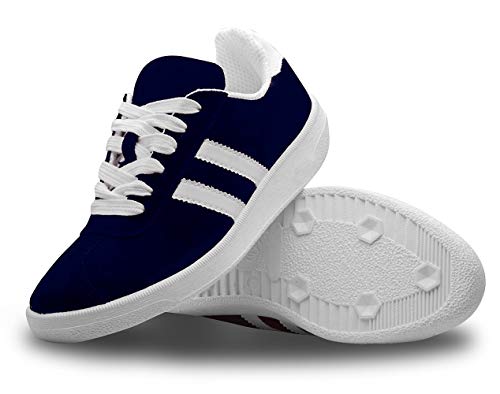 Sneakers Unisexo - de Hombre & Mujer & Adolescentes - Tallas 41 - Calzado informal - Zapatos Cómodo - Сonveniente y Fácil - Para Caminar en Clima Seco - Azul de Gamuza