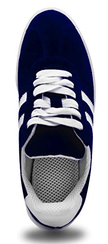 Sneakers Unisexo - de Hombre & Mujer & Adolescentes - Tallas 41 - Calzado informal - Zapatos Cómodo - Сonveniente y Fácil - Para Caminar en Clima Seco - Azul de Gamuza