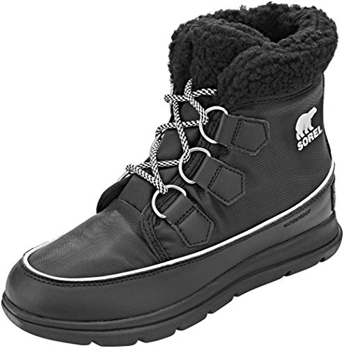 Sorel Explorer Carnival, Botas para Nieve Mujer, Negro (Black, Sea Salt), 37 EU