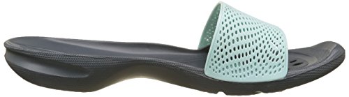 Speedo Atami II Max AF 809188, Chanclas Mujer, Gris/Azul, 35.5 EU