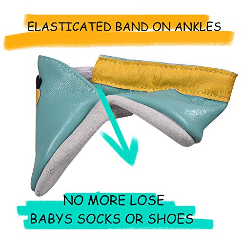 SUADEX Primeros Pasos Bebe Niños Niña Zapatos Zapatillas de Estar por Casa Pantuflas Calzado Botitas y Patucos Infantiles Piel Sintético 0-24 Meses