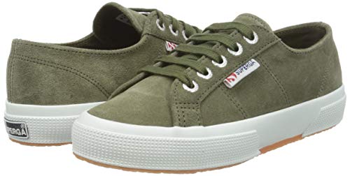 Superga 2750-suelngcotu, Oxford Plano Unisex Adulto , Verde militar ( 595 ) , 35.5 EU