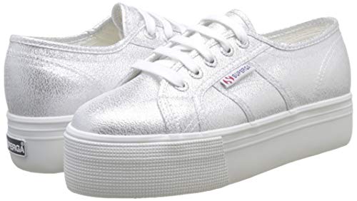 Superga S009TC0 - Zapatillas de plataforma Lamew para adultos, unisex, Plateado (Silver), 35 EU