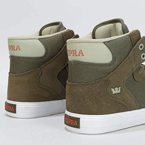 Supra Vaider, Zapatillas de Skateboard Unisex Adulto, Verde (Olive/Stone-White-M 370), 45.5 EU