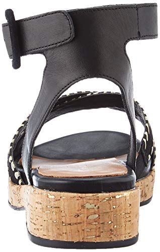 Tamaris 1-1-28265-34, Sandalias con cuña Mujer, Black, 41 EU