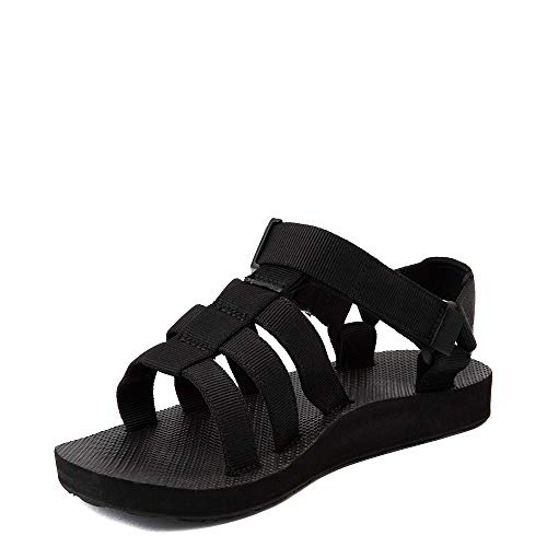 Teva Original Dorado, Sandalias de Punta Descubierta para Mujer, Negro Black Black, 40 EU