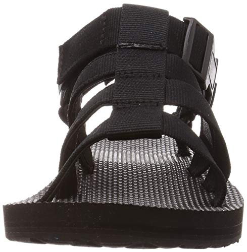 Teva Original Dorado, Sandalias de Punta Descubierta para Mujer, Negro Black Black, 40 EU