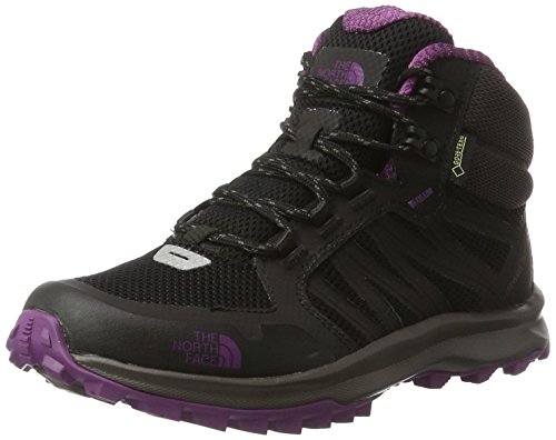 The North Face Litewave Fastpack Mid GTX, Botas de Senderismo Mujer, (Black/Wood Violet), 39.5 EU