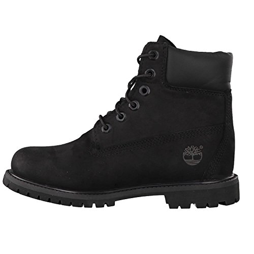 Timberland 6 Inch Premium Waterproof, Botas Chukka Mujer, Negro Black Nubuck, 38 EU