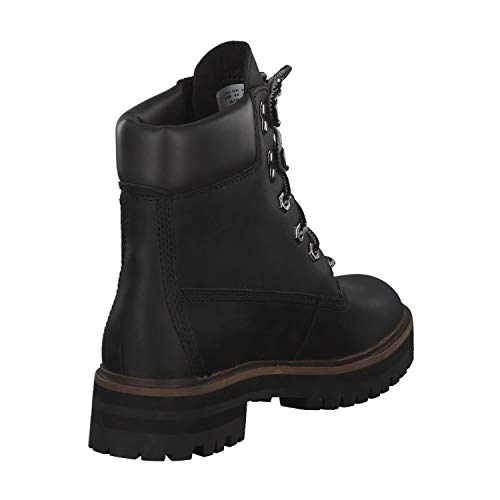 TIMBERLAND A1RCH Negro Amarillo Zapatos Mujer Cuero Botas Prem London Square 6in 38