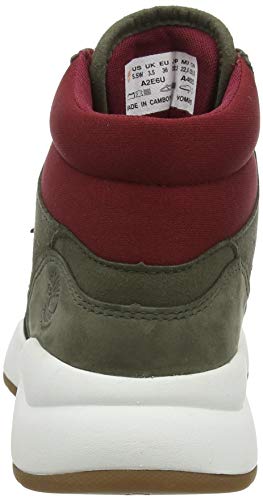 Timberland Boroughs F/L Mid Waterproof, Zapatillas Mujer, Verde Dark Green Nubuck, 36 EU