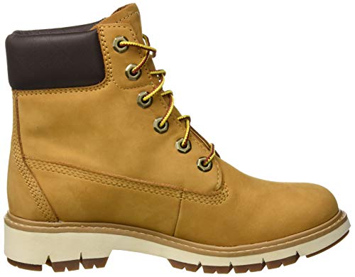 Timberland Lucia Way 6 Inch Waterproof, Botas Chukka Mujer, Amarillo Wheat Nubuck, 39 EU