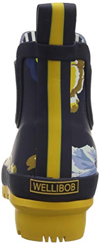 Tom Joules Wellibob, Botas de Agua para Mujer, Azul (Navy Botanical Navbotan), 36 EU