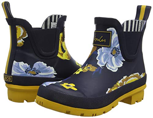 Tom Joules Wellibob, Botas de Agua para Mujer, Azul (Navy Botanical Navbotan), 36 EU