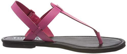 Tommy Hilfiger Color Block Basic Thong Sandal, Sandalias Punta Cerrada para Mujer, Rojo (Blush Red Xif), 42 EU