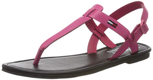 Tommy Hilfiger Color Block Basic Thong Sandal, Sandalias Punta Cerrada para Mujer, Rojo (Blush Red Xif), 42 EU