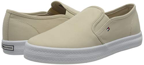 Tommy Hilfiger Essential Nautical Slip ON, Deslizamiento Esencial para náutico Mujer, Beige Clásico, 41 EU