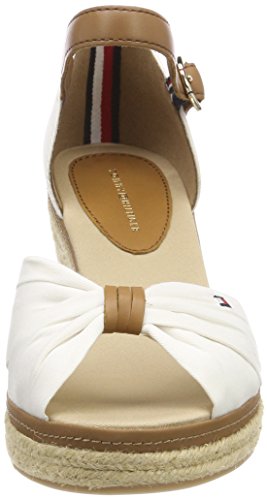 Tommy Hilfiger Iconic Elba Sandal, Alpargatas Mujer, Blanco (Whisper White 121), 41 EU