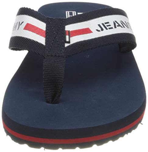 Tommy Hilfiger Tommy Jeans Beach Sandal, Chanclas Hombre, Rojo (RWB 0kp), 42 EU