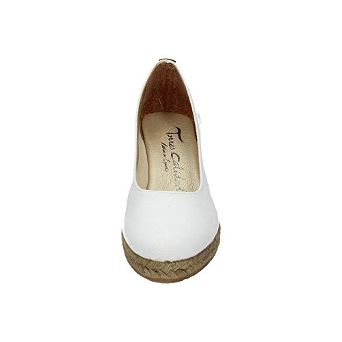 TORRES 4012 Zapatos CUÑA Esparto Mujer Alpargatas Blanco 37