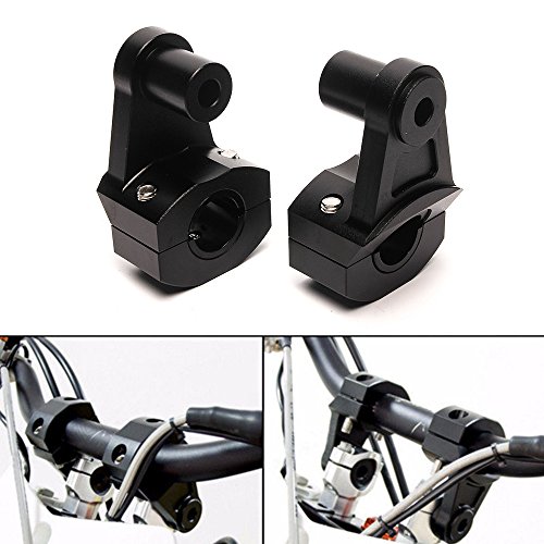 Triclicks 2X Abrazadera Universal 22/28 mm del Manillar de la Motocicleta, Soporte Elevador para Manillar, Eelevación del Manillar, Adaptador de Instalación