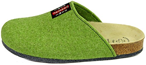 Tweed Bio Zapatillas de casa Zapatillas de fieltro con ABS – plantilla y suela de fieltro unisex adulto tamaños 36 – 48, color, talla 39 1/3 EU