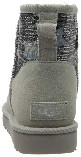 UGG Australia Classic Mini Sequin Stars, Bota Mujer, Grey Violet, 36 EU