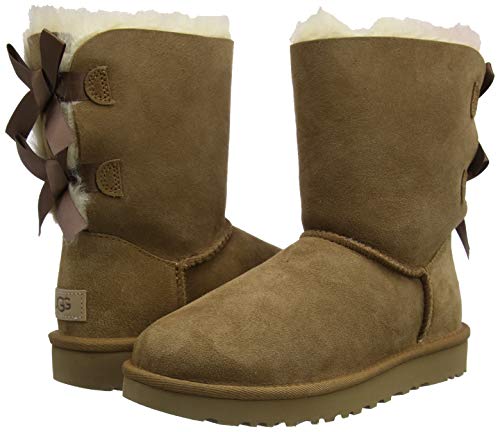 UGG Female Bailey Bow II Classic Boot, Chestnut, 37 EU