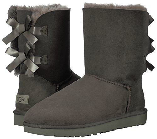 UGG Female Bailey Bow II Classic Boot, Grey, 39 EU