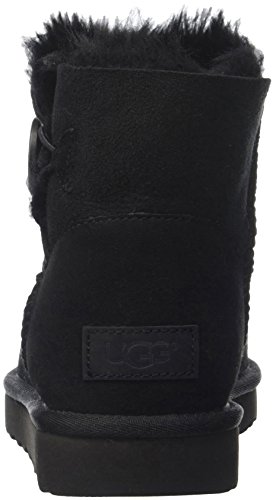 UGG Female Mini Bailey Button II Classic Boot, Black, 4 (UK)