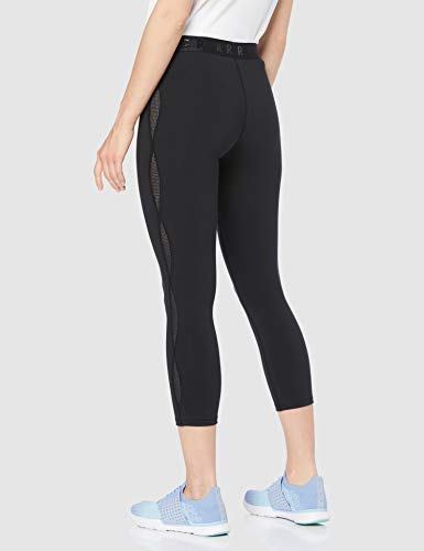 Under Armour Favorite Mesh Crop Capri, Mujer, Negro (Black 001), M