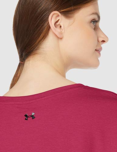 Under Armour Featherweight Fleece Crop Top Camisa Manga Corta, Mujer, Rosa, LG