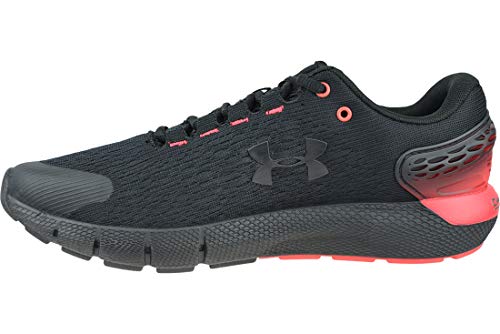 Under Armour UA Charged Rogue 2, Cómodo Calzado De Hombre, Zapatillas para Correr, Negro (Black/Versa Red/Black), 43 EU