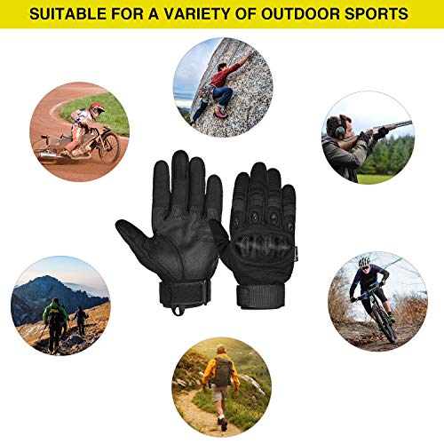 Unigear Guantes para Moto Pantalla Táctil Guantes Tácticos Militares Dedo Completo Antideslizante CE Verificada Universal para Motocicleta Bicicleta Bici Ciclismo Deportivos MTB ATV