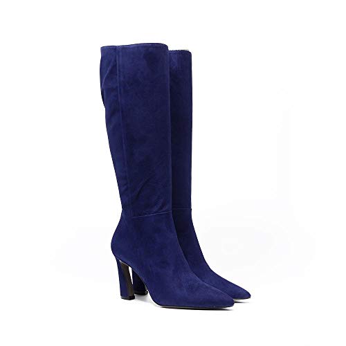 Vanessa Charlize Botas altas de ante azul marino, color Azul, talla 37 EU