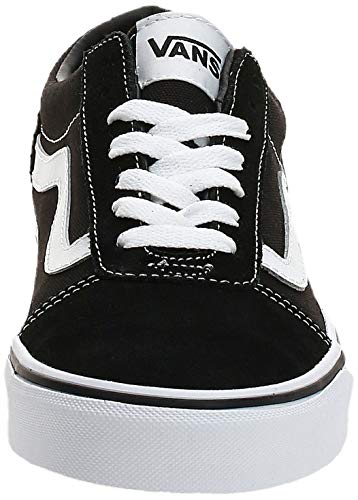 Vans Ward Canvas, Zapatillas Hombre, Negro ((Suede/Canvas) Black/White C4R), 44 EU