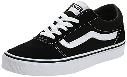 Vans Ward Canvas, Zapatillas Hombre, Negro ((Suede/Canvas) Black/White C4R), 44 EU