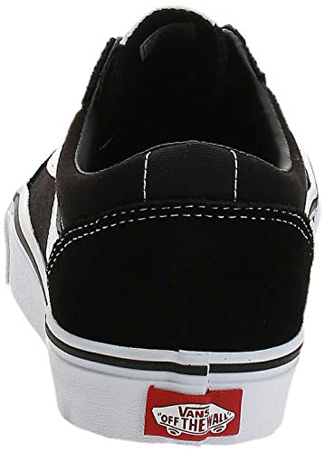 Vans Ward Canvas, Zapatillas Hombre, Negro ((Suede/Canvas) Black/White C4R), 46 EU