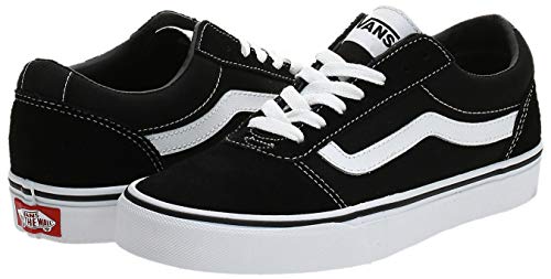 Vans Ward Canvas, Zapatillas Hombre, Negro ((Suede/Canvas) Black/White C4R), 46 EU