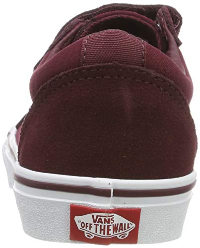 Vans Ward V-Velcro, Zapatillas de Deporte Hombre, Rojo (Suede/Canvas, Port Royale/White U1a), 37 EU