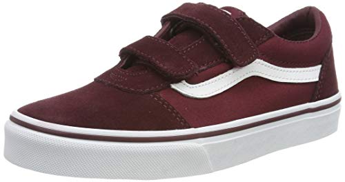 Vans Ward V-Velcro, Zapatillas de Deporte Hombre, Rojo (Suede/Canvas, Port Royale/White U1a), 37 EU