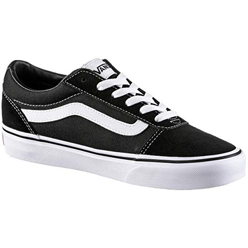 Vans Ward - Zapatillas para Mujer, Negro (Suede/Canvas/Black/White Iju), 36.5 EU