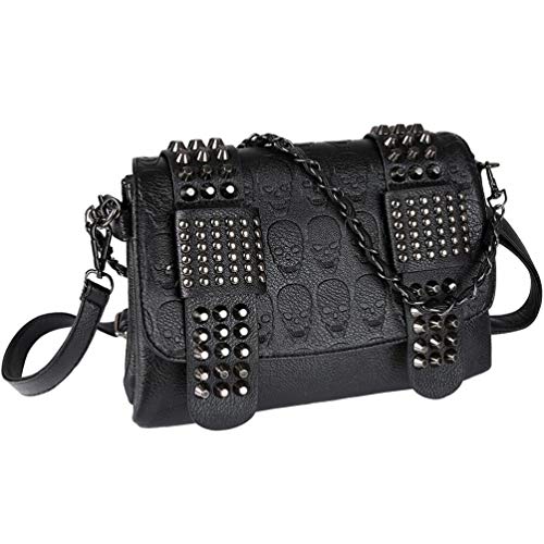 Vbiger Bolso Calaveras Pequeño Bolso de Hombro Cuero PU Bolso Bandolera de Mujer