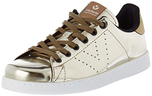 Victoria Deportivo Basket Espejo Metalizado - Botas de caño bajo Mujer, Dorado (Or (Oro)), 42 EU