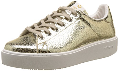 Victoria Deportivo Basket Tejido Metalico, Zapatillas para Mujer, Dorado (Oro), 39 EU