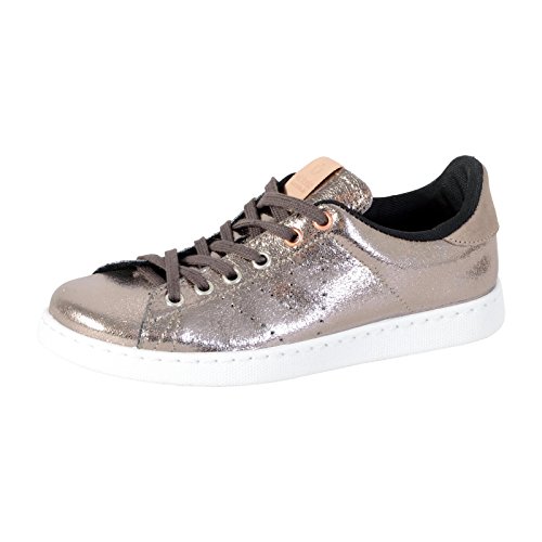 Victoria Deportivo Craquelado, Zapatillas para Mujer, Plateado (Plata), 41 EU